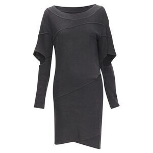 Issey Miyake 's deconstructed bias cutout sweater dress